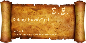 Dobay Edvárd névjegykártya